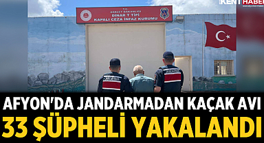 Afyon'da Jandarmadan Kaçak Avı: 33 Şüpheli Yakalandı