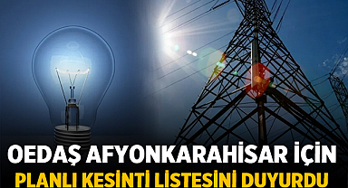 Afyonkarahisar Elektrik Kesintisi 5 Mayıs 2026