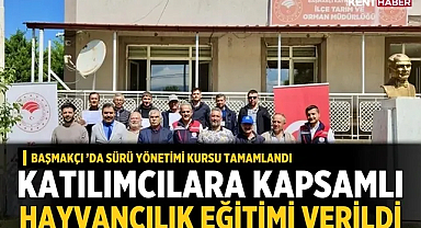 Başmakçı'da Sürü Yönetimi Kursunu Tamamlayan Yetiştiricilere Sertifikaları Verildi