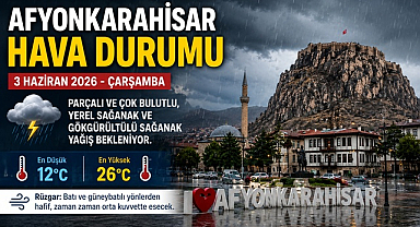 Afyon’da Yağışlı Hava Etkisini Sürdürecek