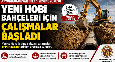 Afyon’da Yeni Hobi Bahçeleri İçin Altyapı Çalışması