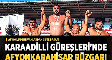 Afyonlu pehlivanlardan çifte başarı
