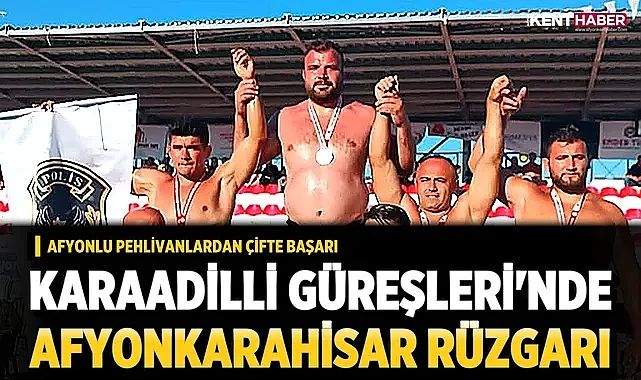 Afyonlu pehlivanlardan çifte başarı