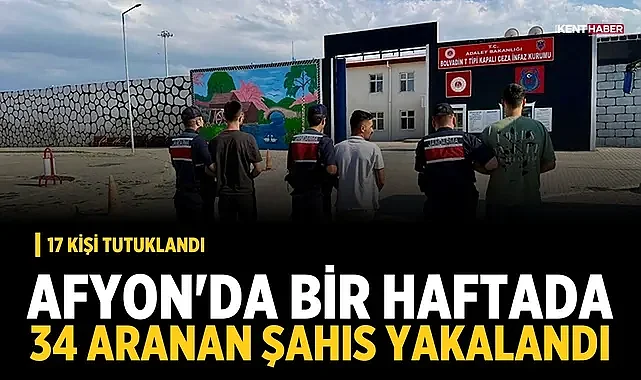 Afyon'da Bir Haftada 34 Aranan Şahıs Yakalandı
