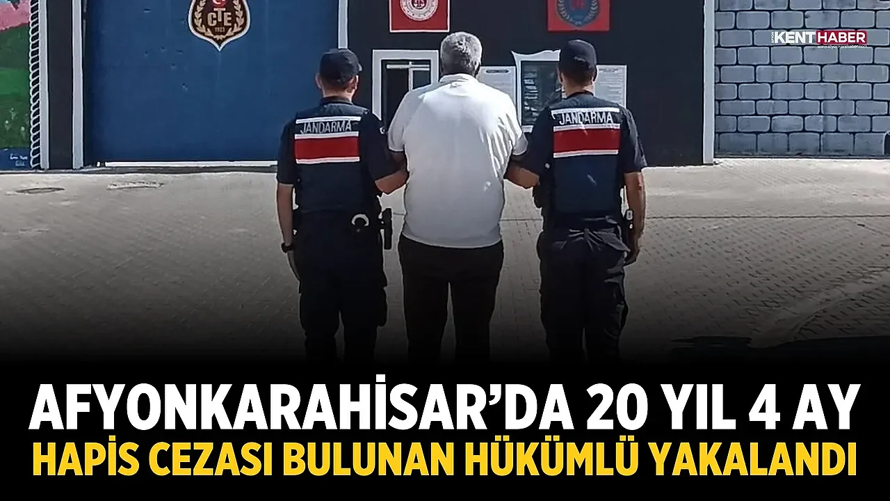 Afyonkarahisar’da 20 yıl 4 ay hapis cezası bulunan hükümlü yakalandı