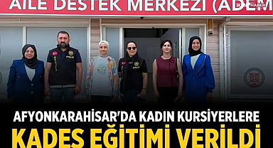 Afyonkarahisar'da Kadın Kursiyerlere KADES Eğitimi Verildi