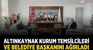 Altınkaynak, kurum temsilcileri ve belediye başkanını ağırladı