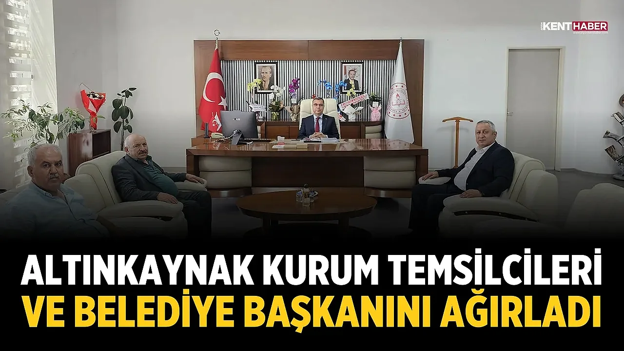 Altınkaynak, kurum temsilcileri ve belediye başkanını ağırladı