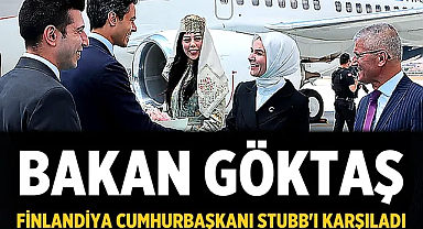Bakan Göktaş, Finlandiya Cumhurbaşkanı Stubb'ı karşıladı