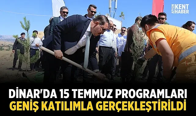 Dinar'da 15 Temmuz programları geniş katılımla gerçekleştirildi