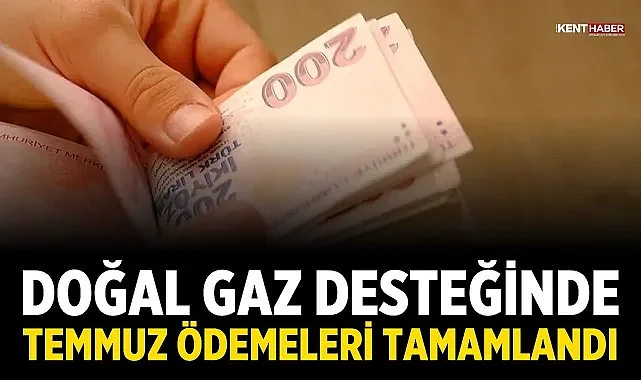 Doğal gaz desteğinde temmuz ödemeleri tamamlandı