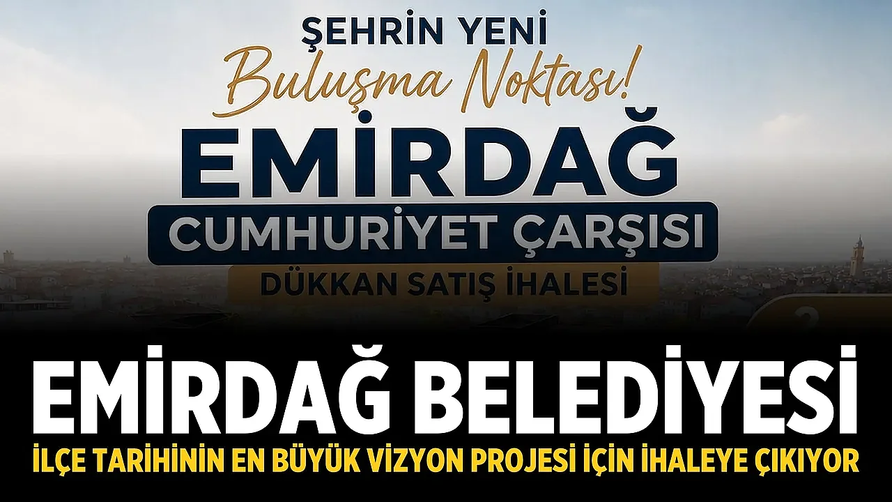 Emirdağ Belediyesi Cumhuriyet İş Merkezi'ndeki 34 iş yerini ihaleyle satışa çıkarıyor