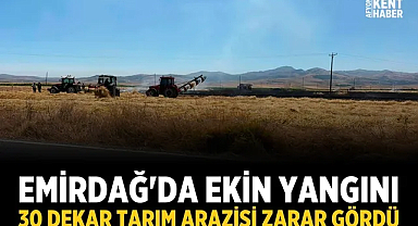 Emirdağ'da ekin yangını: 30 dekar tarım arazisi zarar gördü