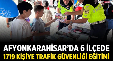 Afyonkarahisar’da 6 ilçede 1719 kişiye trafik güvenliği eğitimi