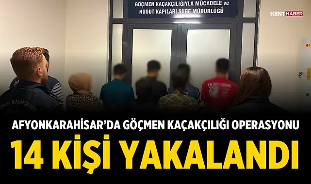 Afyonkarahisar'da Göçmen Kaçakçılığı Operasyonu: 14 Kişi Yakalandı