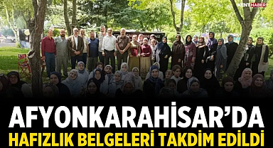 Afyonkarahisar’da Hafızlık Belgeleri Takdim Edildi