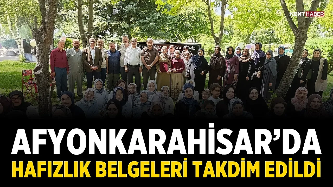Afyonkarahisar’da Hafızlık Belgeleri Takdim Edildi