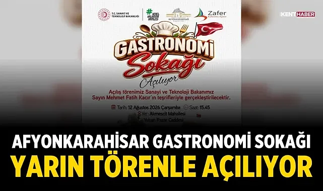 Afyonkarahisar Gastronomi Sokağı yarın törenle açılıyor