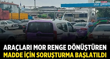 Araçları mor renge dönüştüren madde için soruşturma başladı
