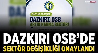 Dazkırı OSB’de Sektör Değişikliği Onaylandı