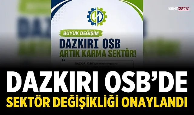 Dazkırı OSB’de Sektör Değişikliği Onaylandı