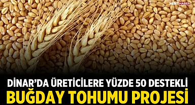 Dinar’da Üreticilere Yüzde 50 Destekli Buğday Tohumu Projesi