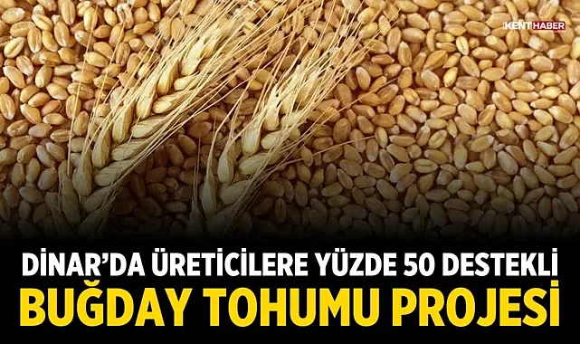 Dinar’da Üreticilere Yüzde 50 Destekli Buğday Tohumu Projesi