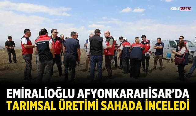 Emiralioğlu Afyonkarahisar'da tarımsal üretimi sahada inceledi