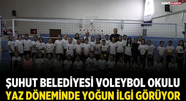 Şuhut Belediyesi Voleybol Okulu yaz döneminde yoğun ilgi görüyor