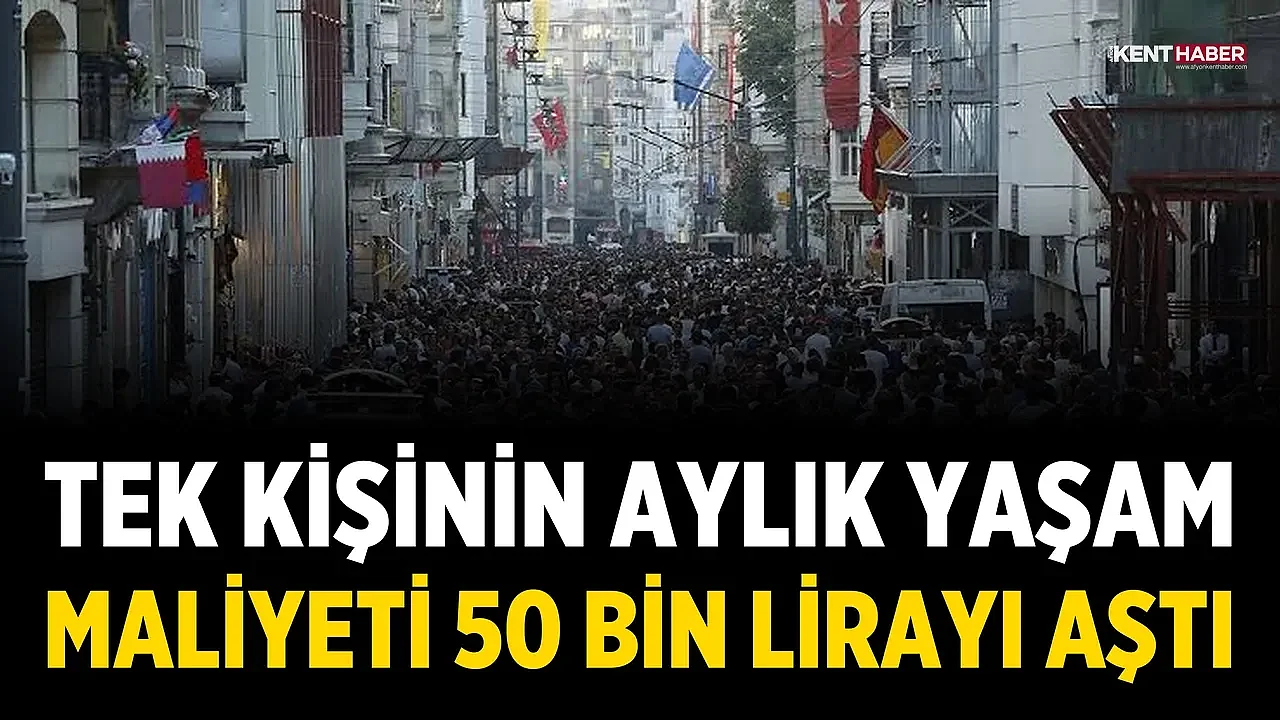 Tek Kişinin Aylık Yaşam Maliyeti 50 Bin Lirayı Aştı