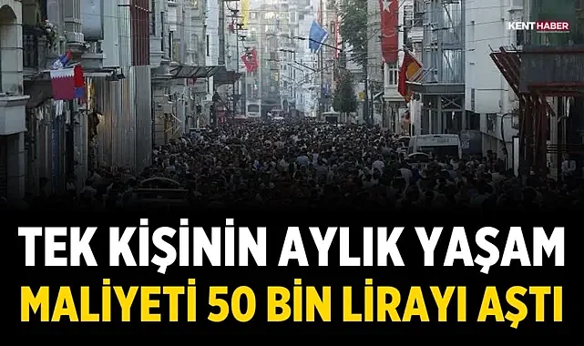 Tek Kişinin Aylık Yaşam Maliyeti 50 Bin Lirayı Aştı