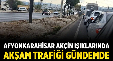 Afyonkarahisar Akçin Işıklarında Akşam Trafiği Gündemde