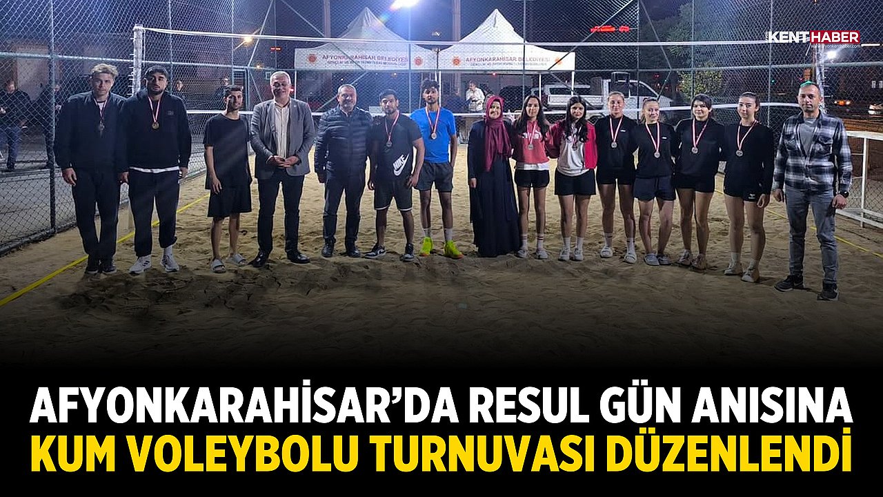 Afyonkarahisar’da Resul Gün Anısına Kum Voleybolu Turnuvası Düzenlendi