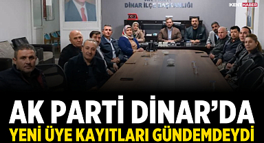 AK Parti Dinar'da yeni üye kayıtları gündemdeydi