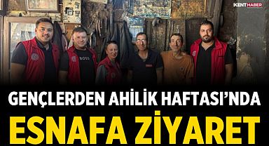 Gençlerden Ahilik Haftası’nda Esnafa Ziyaret