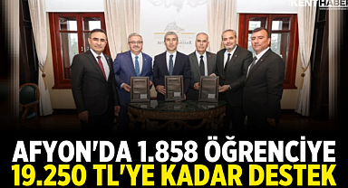 Afyon'da 1.858 Öğrenciye 19.250 TL'ye Kadar Destek