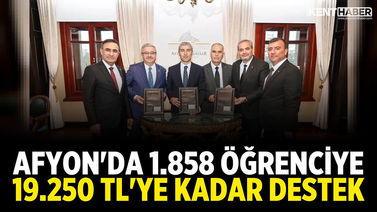 Afyon'da 1.858 Öğrenciye 19.250 TL'ye Kadar Destek
