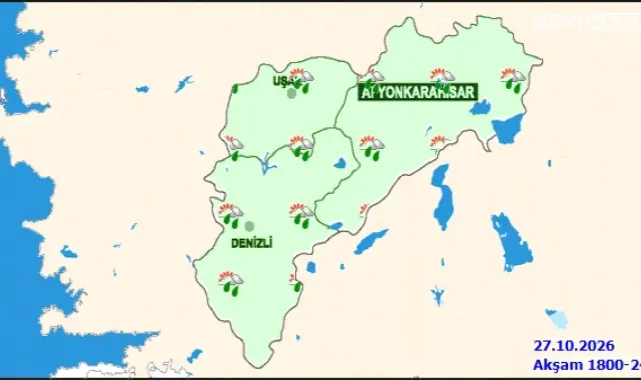 Afyonkarahisar'a Yağmur Geliyor: 28 Ekim'de 17 İlçede Hava Değişiyor