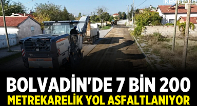 Bolvadin'de 7 Bin 200 Metrekarelik Yol Asfaltlanıyor
