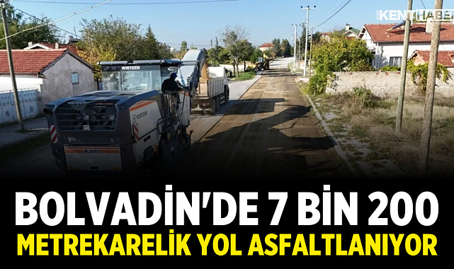 Bolvadin'de 7 Bin 200 Metrekarelik Yol Asfaltlanıyor