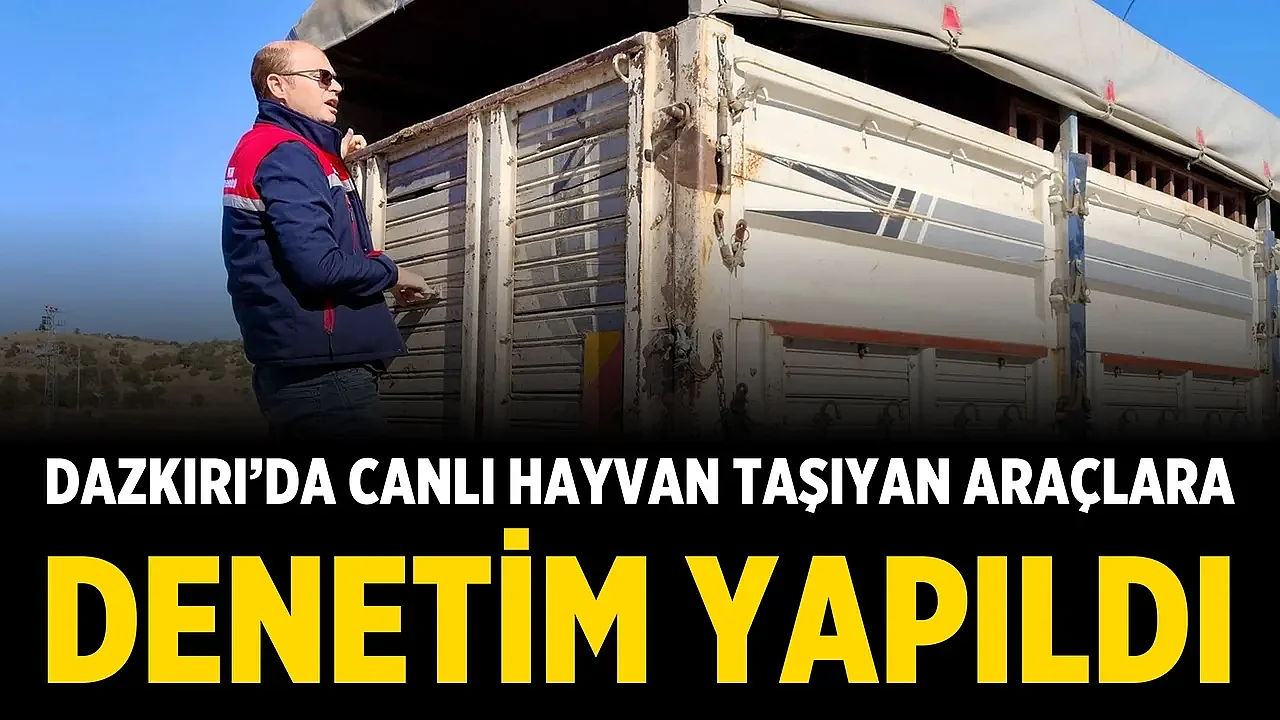 Dazkırı’da Canlı Hayvan Taşıyan Araçlara Denetim Yapıldı