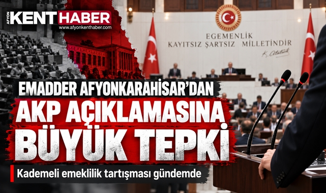 EMADDER Afyonkarahisar'dan AK Partili Vekile Sert Tepki