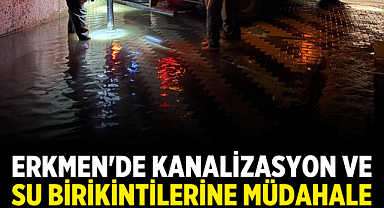 Erkmen'de Kanalizasyon ve Su Birikintilerine Müdahale