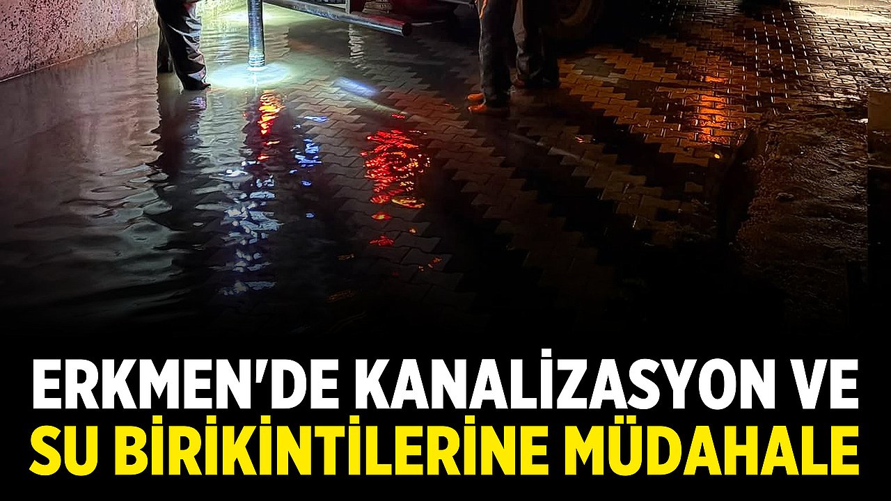 Erkmen'de Kanalizasyon ve Su Birikintilerine Müdahale