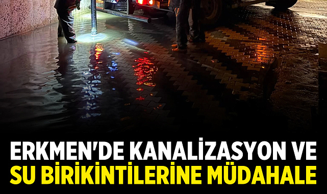 Erkmen'de Kanalizasyon ve Su Birikintilerine Müdahale