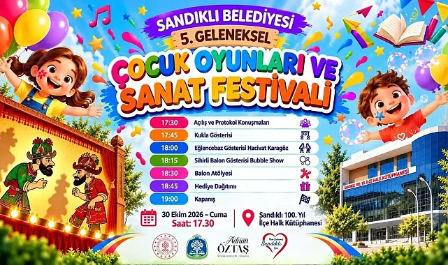 Sandıklı'da çocuklar için ücretsiz festival düzenleniyor