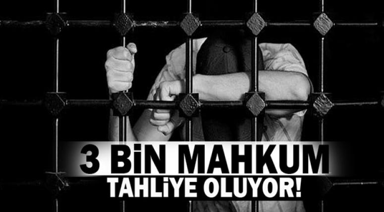 ÜÇ BİN MAHKUM TAHLİYE EDİLİYOR