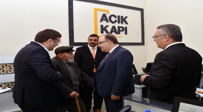 Vali Tutulmaz ‘Açık Kapı’ Biriminde İncelemelerde Bulundu.