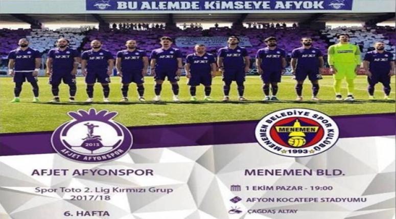 AFJET AFYONSPOR - MENEMEN BELEDİYESPOR