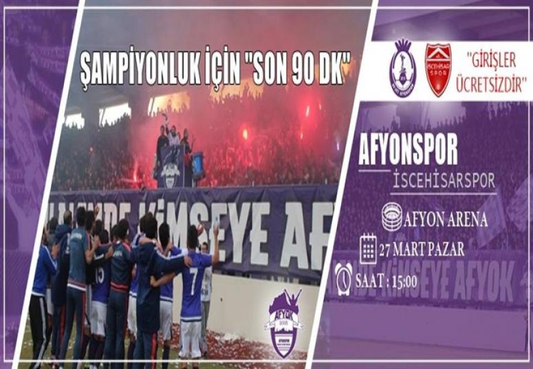 Afjet Afyonspor, Şampiyonluk için son virajda !!!